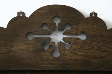 和製ビンテージ　永田良介商店　カントリースタイルにも合わせやすいウォールラック(壁掛け飾り棚、ウォールシェルフ、ヴィンテージ)(R-052669)