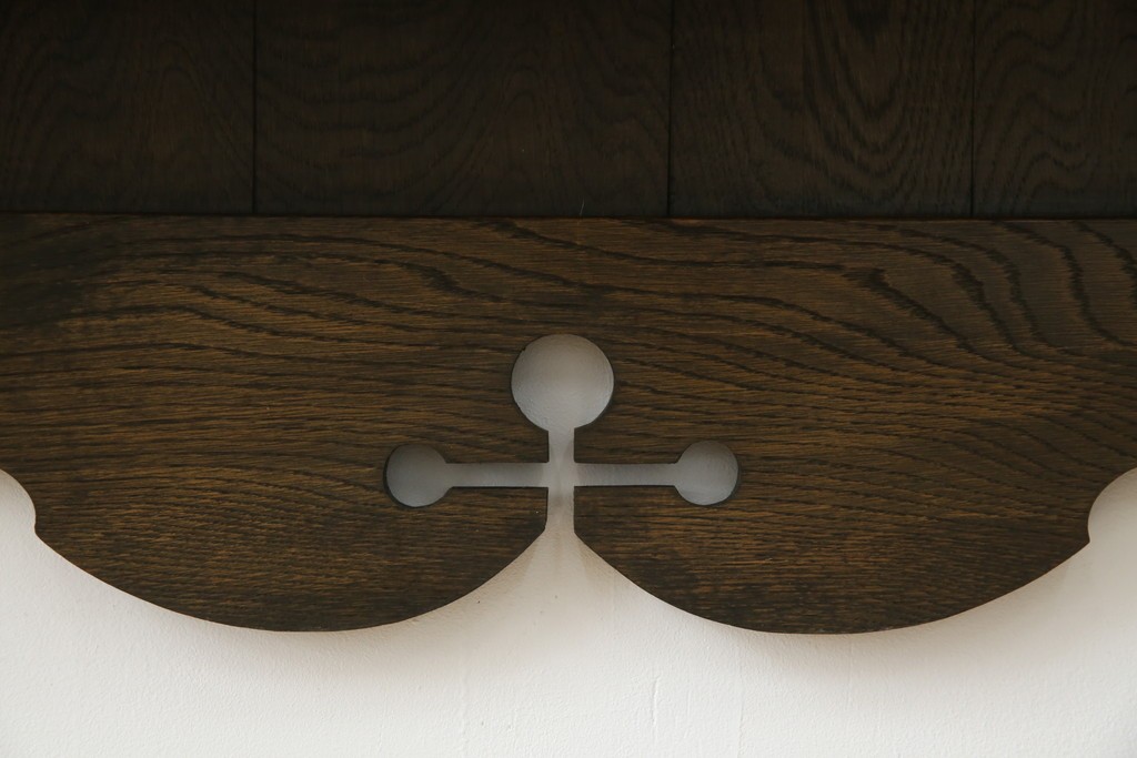 和製ビンテージ　永田良介商店　カントリースタイルにも合わせやすいウォールラック(壁掛け飾り棚、ウォールシェルフ、ヴィンテージ)(R-052669)