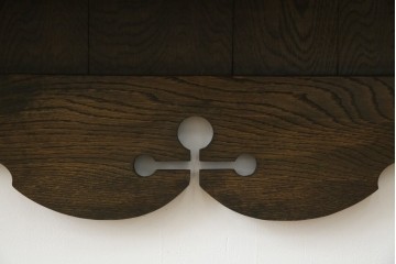 和製ビンテージ　永田良介商店　カントリースタイルにも合わせやすいウォールラック(壁掛け飾り棚、ウォールシェルフ、ヴィンテージ)(R-052669)