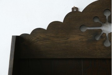 和製ビンテージ　永田良介商店　カントリースタイルにも合わせやすいウォールラック(壁掛け飾り棚、ウォールシェルフ、ヴィンテージ)(R-052669)