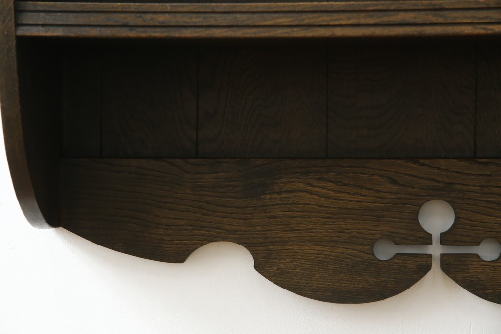 和製ビンテージ　永田良介商店　カントリースタイルにも合わせやすいウォールラック(壁掛け飾り棚、ウォールシェルフ、ヴィンテージ)(R-052669)