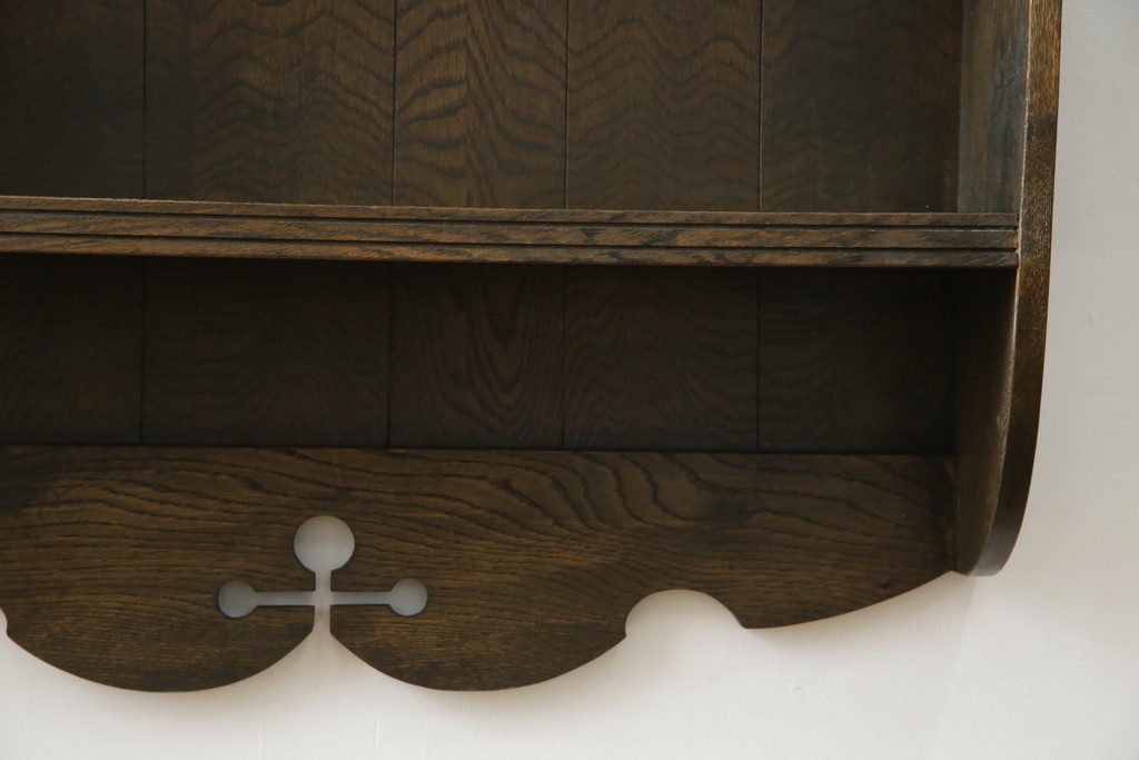 和製ビンテージ　永田良介商店　カントリースタイルにも合わせやすいウォールラック(壁掛け飾り棚、ウォールシェルフ、ヴィンテージ)(R-052669)