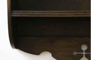 和製ビンテージ　永田良介商店　カントリースタイルにも合わせやすいウォールラック(壁掛け飾り棚、ウォールシェルフ、ヴィンテージ)(R-052669)