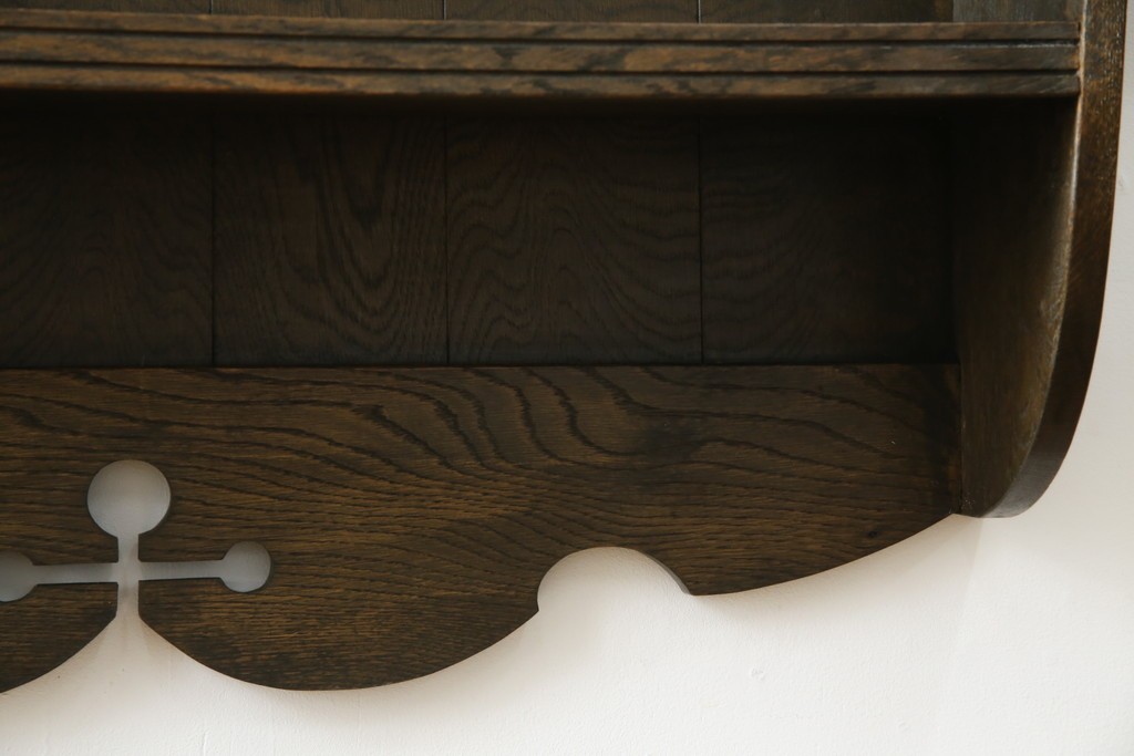 和製ビンテージ　永田良介商店　カントリースタイルにも合わせやすいウォールラック(壁掛け飾り棚、ウォールシェルフ、ヴィンテージ)(R-052669)