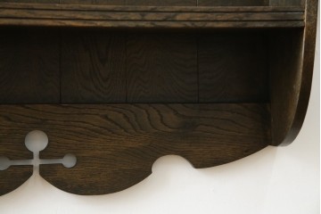 和製ビンテージ　永田良介商店　カントリースタイルにも合わせやすいウォールラック(壁掛け飾り棚、ウォールシェルフ、ヴィンテージ)(R-052669)