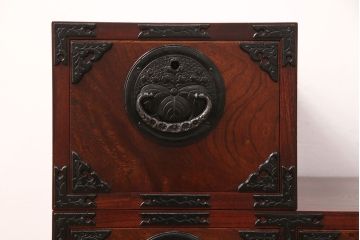 中古　岩谷堂箪笥　レア!　組み合わせで形が変わるユニット型階段箪笥(和タンス、引き出し、チェスト)(R-052671)