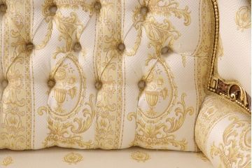 中古　極美品　フラテリ・オリッジ(FRATELLI ORIGGI)(旧マリオ・コルチャゴ)　ロココ調のデザインが上品な3人掛けソファ(定価約120万円)(三人掛けソファ)(R-052678)