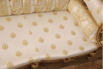 中古　極美品　フラテリ・オリッジ(FRATELLI ORIGGI)(旧マリオ・コルチャゴ)　ロココ調のデザインが上品な3人掛けソファ(定価約120万円)(三人掛けソファ)(R-052678)