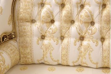 中古　極美品　フラテリ・オリッジ(FRATELLI ORIGGI)(旧マリオ・コルチャゴ)　ロココ調のデザインが上品な3人掛けソファ(定価約120万円)(三人掛けソファ)(R-052679)
