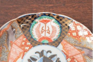 幕末〜明治　伊万里焼　色絵錦手　八寸皿2枚(和食器)(R-052680)