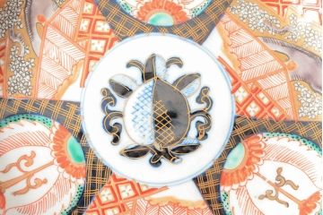 幕末〜明治　伊万里焼　色絵錦手　八寸皿2枚(和食器)(R-052680)