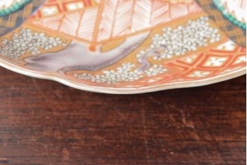 幕末〜明治　伊万里焼　色絵錦手　八寸皿2枚(和食器)(R-052680)