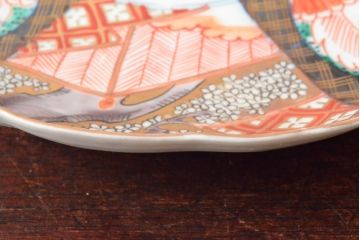 幕末〜明治　伊万里焼　色絵錦手　八寸皿2枚(和食器)(R-052682)