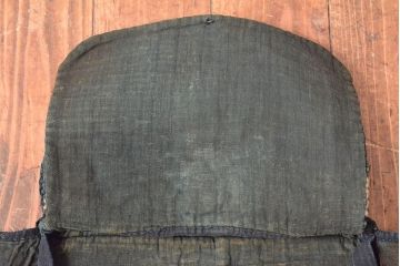 アンティーク　明治〜大正　古い　刺子頭巾2点(刺し子、藍染)(R-052685)