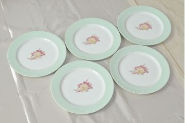 戦前　オールドノリタケ　Noritake　プレート5枚(お皿、ヤジロベー印、洋食器)(R-052700)