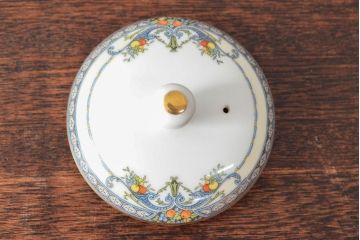 戦前　オールドノリタケ　Noritake　ティーポット・蓋物・皿など7点(ヤジロベー印、洋食器)(R-052701)
