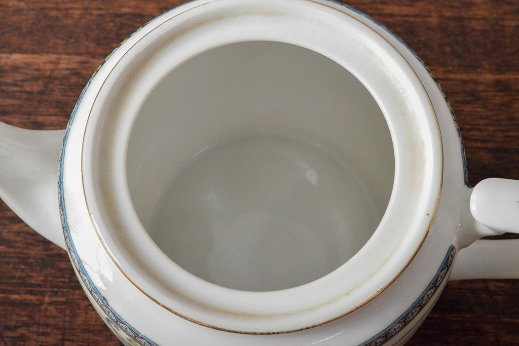 戦前　オールドノリタケ　Noritake　ティーポット・蓋物・皿など7点(ヤジロベー印、洋食器)(R-052701)