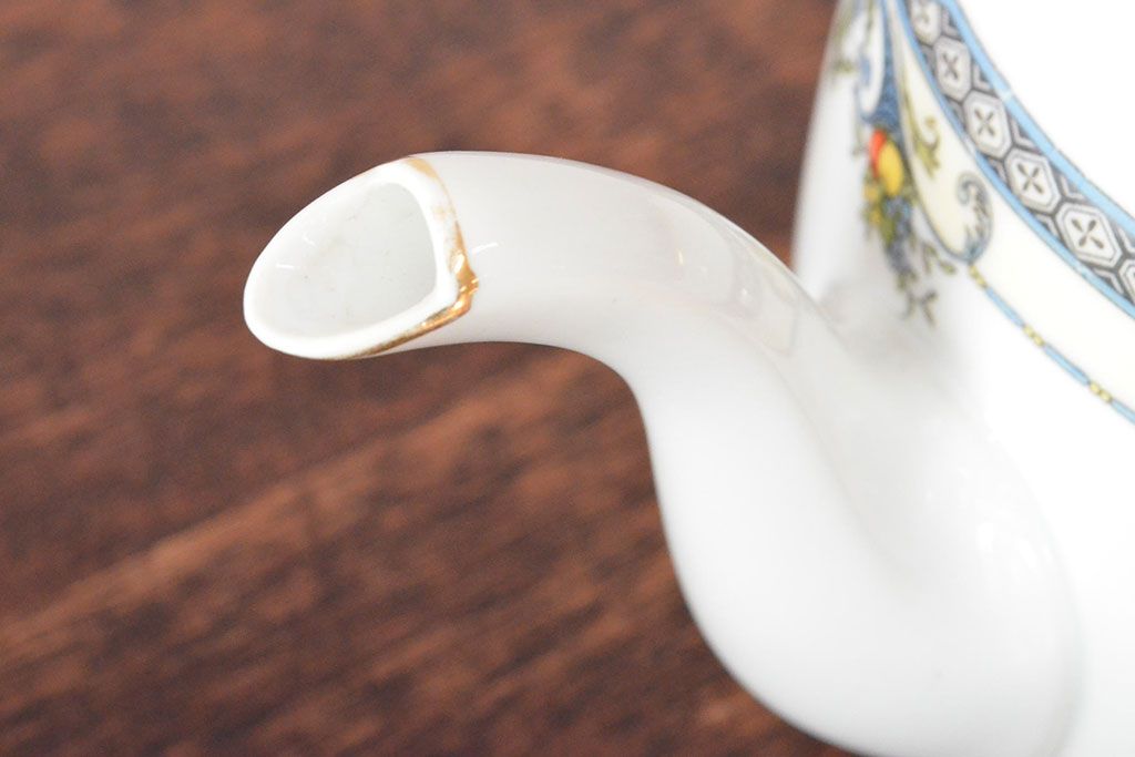 戦前　オールドノリタケ　Noritake　ティーポット・蓋物・皿など7点(ヤジロベー印、洋食器)(R-052701)