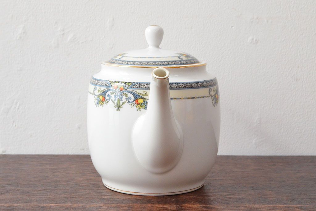 戦前　オールドノリタケ　Noritake　ティーポット・蓋物・皿など7点(ヤジロベー印、洋食器)(R-052701)