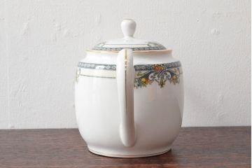 戦前　オールドノリタケ　Noritake　ティーポット・蓋物・皿など7点(ヤジロベー印、洋食器)(R-052701)