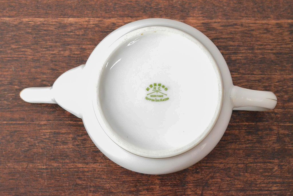 戦前　オールドノリタケ　Noritake　ティーポット・蓋物・皿など7点(ヤジロベー印、洋食器)(R-052701)