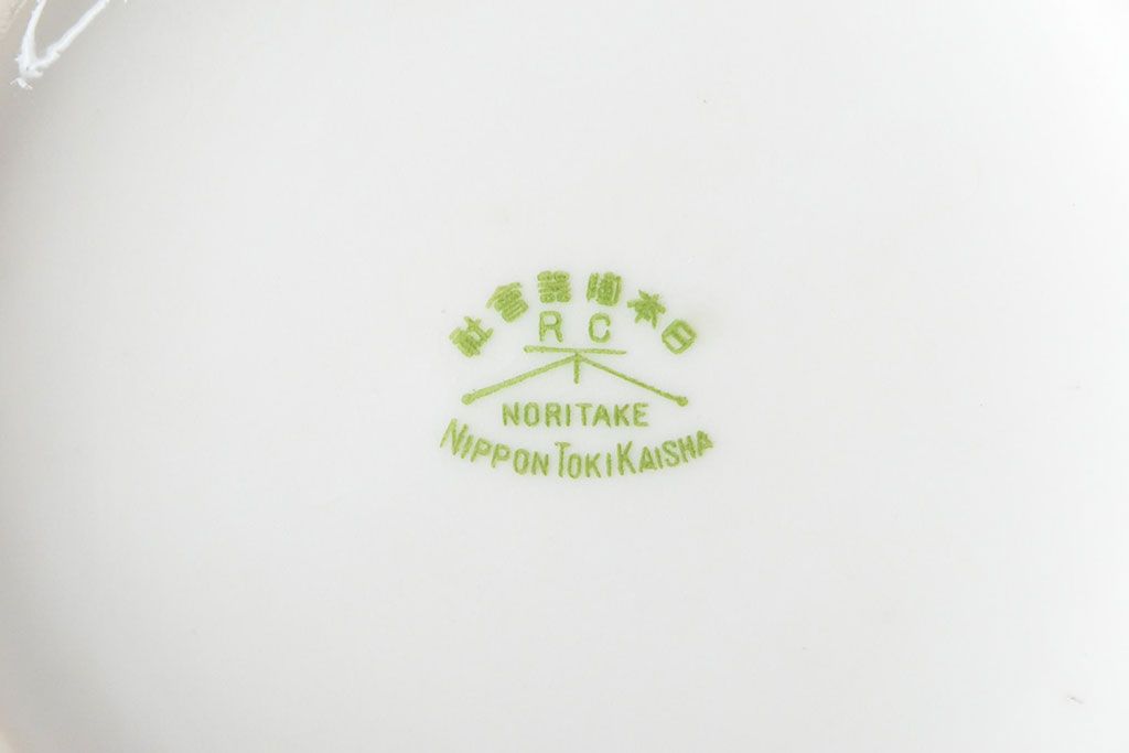 戦前　オールドノリタケ　Noritake　ティーポット・蓋物・皿など7点(ヤジロベー印、洋食器)(R-052701)