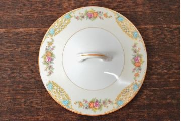 戦前　オールドノリタケ　Noritake　ティーポット・蓋物・皿など7点(ヤジロベー印、洋食器)(R-052701)