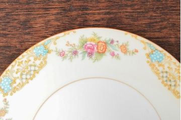 戦前　オールドノリタケ　Noritake　ティーポット・蓋物・皿など7点(ヤジロベー印、洋食器)(R-052701)