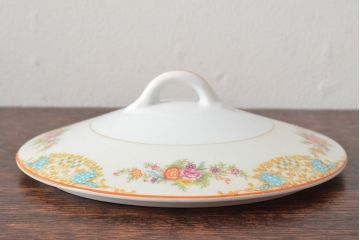 戦前　オールドノリタケ　Noritake　ティーポット・蓋物・皿など7点(ヤジロベー印、洋食器)(R-052701)