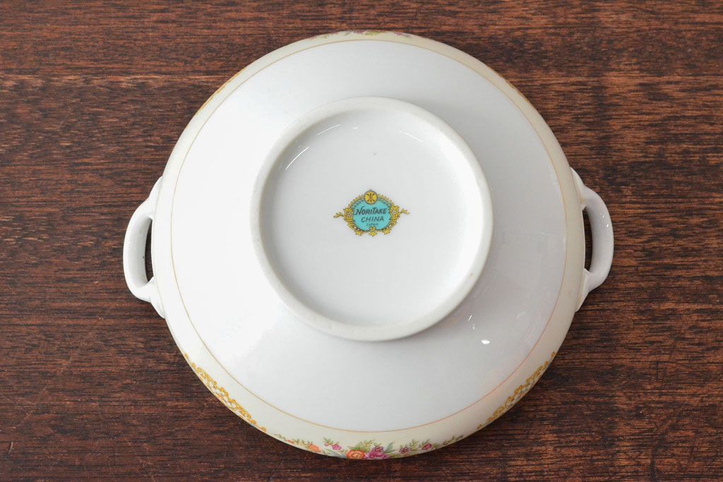 戦前　オールドノリタケ　Noritake　ティーポット・蓋物・皿など7点(ヤジロベー印、洋食器)(R-052701)
