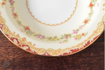 戦前　オールドノリタケ　Noritake　ティーポット・蓋物・皿など7点(ヤジロベー印、洋食器)(R-052701)