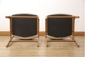 北欧ビンテージ　ナチュラルな雰囲気がかわいらしいダイニングチェア2脚セット(椅子、ヴィンテージ)(R-052705)