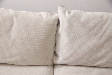 中古　arflex(アルフレックス)　A SOFA(エー・ソファ)　涼しげな色合いが爽やかさを醸し出す6人掛けソファ+クッション&オットマンセット(定価約125万円)(六人掛けソファ)(R-052710)