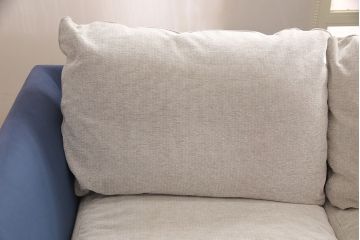 中古　arflex(アルフレックス)　A SOFA(エー・ソファ)　涼しげな色合いが爽やかさを醸し出す6人掛けソファ+クッション&オットマンセット(定価約125万円)(六人掛けソファ)(R-052710)
