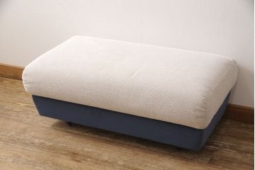 中古　arflex(アルフレックス)　A SOFA(エー・ソファ)　涼しげな色合いが爽やかさを醸し出す6人掛けソファ+クッション&オットマンセット(定価約125万円)(六人掛けソファ)(R-052710)
