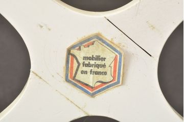 中古　フランス高級輸入家具　爽やかな色合いが美しいラタンバックチェア4脚セット(ダイニングチェア、椅子)(1脚定価 約12万円)(R-052719)