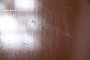 中古　特注品　木地呂塗り　珍しいデザインと漆の美しさが目を引く岩谷堂箪笥ローボード(テレビボード、引き出し、ローチェスト、たんす)(R-052724)