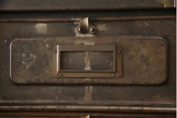 フランスアンティーク　最高レベルのお品　作り・デザイン共に素晴らしい、歴史を感じるロッカー(メタルキャビネット、ドロワー、チェスト、下駄箱、書類ケース、店舗什器)(R-052725)