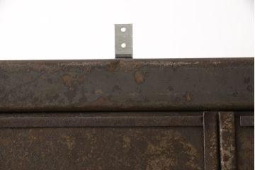 フランスアンティーク　最高レベルのお品　作り・デザイン共に素晴らしい、歴史を感じるロッカー(メタルキャビネット、ドロワー、チェスト、下駄箱、書類ケース、店舗什器)(R-052725)