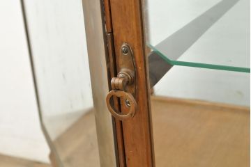 イギリスアンティーク　激レア!　高級品　HARRIS&SHELDON(ハリス シェルドン)社製　上品な佇まいが美しい、真鍮枠の六角形ガラスケース(ショーケース、店舗什器)(R-052728)