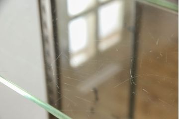 フランスアンティーク　インダストリアル　メタルフレームが無骨でかっこいいガラスケース(ショーケース、収納棚、飾り棚、キャビネット)(R-052731)
