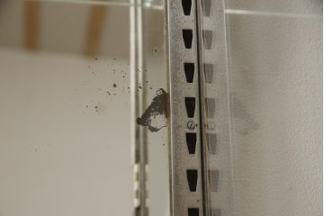 フランスアンティーク　インダストリアル　メタルフレームが無骨でかっこいいガラスケース(ショーケース、収納棚、飾り棚、キャビネット)(R-052731)