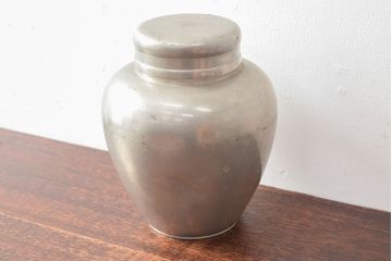 古い　錫仙製　純錫茶壷　1.86kg(茶道具)(R-052739)