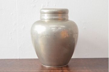 古い　錫仙製　純錫茶壷　1.86kg(茶道具)(R-052739)