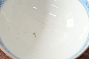 明治期　伊万里焼　色絵染付　蓋茶碗3客(和食器)(R-052755)