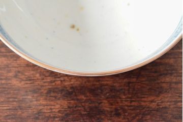 明治期　伊万里焼　色絵染付　蓋茶碗3客(和食器)(R-052755)