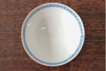 明治期　伊万里焼　色絵染付　蓋茶碗3客(和食器)(R-052756)