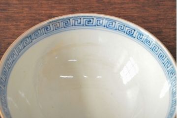 明治期　伊万里焼　色絵染付　蓋茶碗3客(和食器)(R-052756)