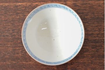 明治期　伊万里焼　色絵染付　蓋茶碗3客(和食器)(R-052757)