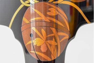 輪島塗　朝楓作　鈴五聖子蒔絵　木製屠蘇器(漆器、箱付)(R-052760)